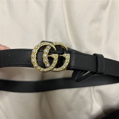 gucci pearl belt sizes|Gucci pearl belt poshmark.